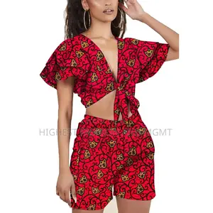 Ankara Crop Top and Shorts