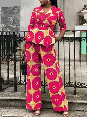 Print Peplum Top and Pant