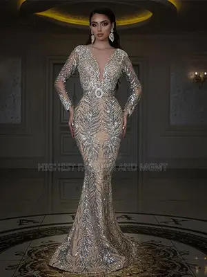 Sequins Long Sleeve Fishtail Dress