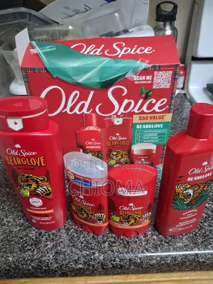 Old Spice Men Bath and Body Gift Set(4 in 1)Holiday Edition Bearglove