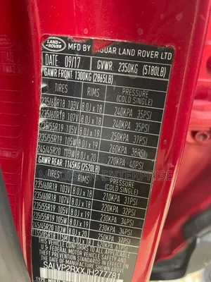 Land Rover Range Rover Evoque 2018 Red