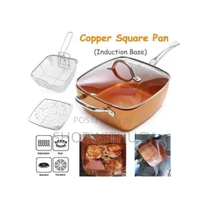 Stainless Steel Copper Deep Square Non Stick Frying Pan 4pcs
