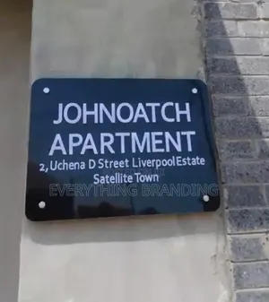 Custom Acrylic House Number Sign for Homes Offices Lagos