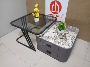Glass and Marble Center Table