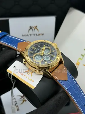 Matturi Quality Men Genuine Leather Wristwatch