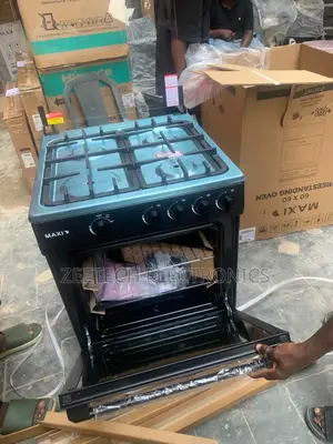 Maxi Gas Cooker Features Four Burners and a Built-in Oven.