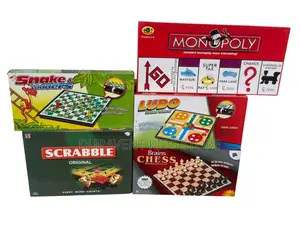 5 Big Sizes Board Games (Monopoly,Chess, Ludo,Scrabble,Snake Ladder)