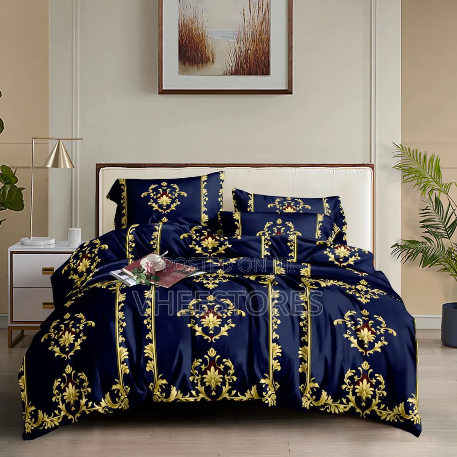 Luxury 7×7 Floral Bedsheet Set