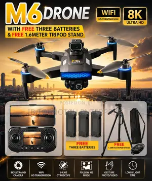 The Ultimate Drone Deal: M6 Drone + Free 1.6m Tripod + 3 Batteries!