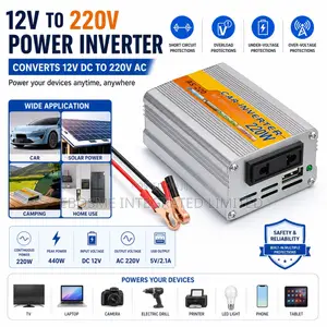 12v to 220v Power Inverter – 220w Car Converter With Usb Port