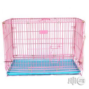 Large Folding Metal Pet Cage Kennel With Tray