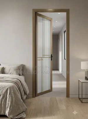 High Quality Aluminium Toilet Door With Glass