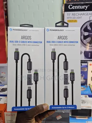 Powerology Argos Dual Usb-C Cables With Connector 3 Meters