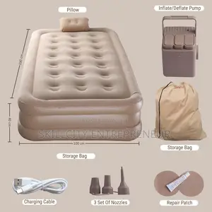 Single-Size Inflatable Air Bed