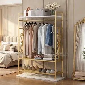 Gold Metal Clothing Rack
