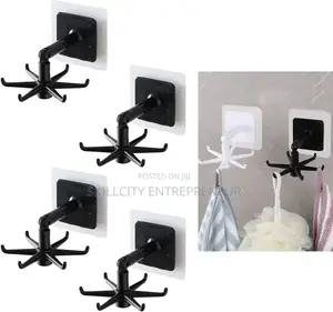 360-degree Rotating Self-adhesive Kitchen Hooks