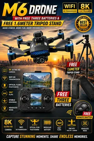 Record Stunning Views Anywhere With the M6 Drone Complete Package!