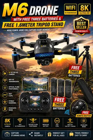 Double the Fun, Triple the Power: M6 Drone With 3 Bonus Batteries!