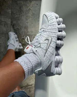 Nike Shox Tl Triple White Metallic Silver