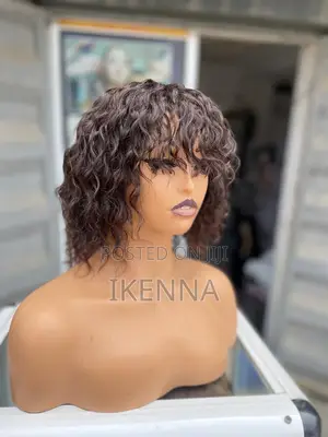 Human Hair Curly Fringes Wig