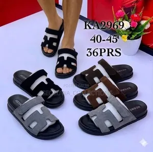 Premium H-Strap Suede Slide Sandals – Classic Casual Footwear.
