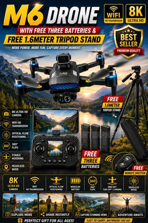 More Flight Time Guaranteed: Get 3 Free Batteries With Every M6 Drone!