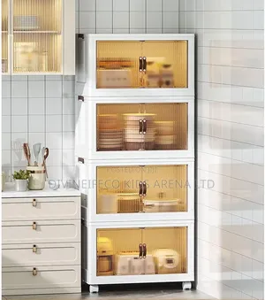 Kitchen Storage Rack Cabinet With Shelves 136cm