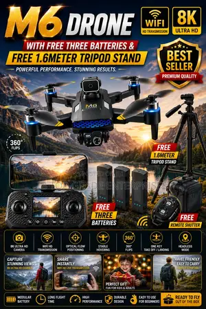 Capture Epic Aerial Views With the M6 Drone Complete Package!