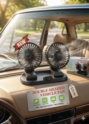 Usb Double-headed Vehicle Fan