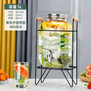 5l Glass Juice Dispenser With Stand