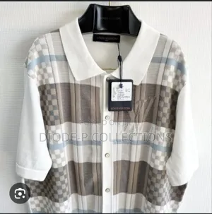 Louis Vuitton Buttons Down Check Shorts Sleeve Shirt