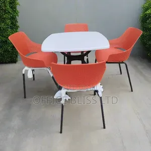 Resturant 4-Seater Dining Set With Square Table