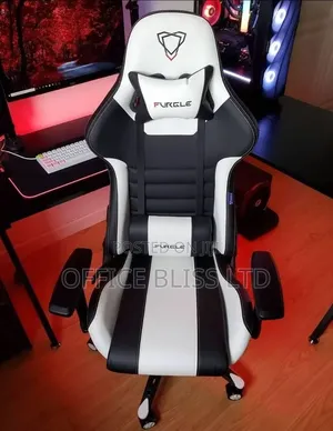 Premium Furgle Gaming Ergonomic Swivel Chair - Black/White