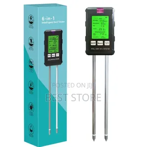 Soil Ph Meter Fertility Moisture Tester Sunlight Humidity 6 in 1