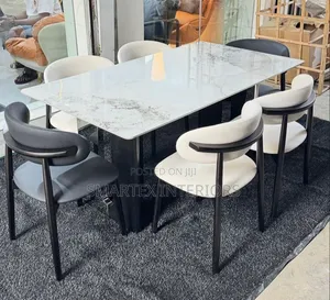 Imported Quality Marble Top Dining Table With Chairs