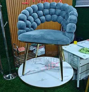 Imported Quality Fabric Iron Leg Chair