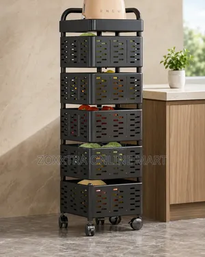 5-Tier Rolling Storage Rack