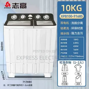 Chigo 10kg Twin Tub Washing Machine + Spin Dryer - Semi Auto - New