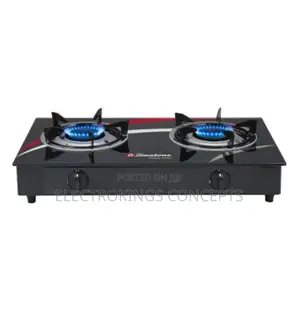 Binatone Double Burner Table Top Glass Gas Cooker | GGC-0002