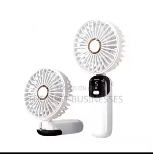 Foldable Mini Hand Fan With Digital Display