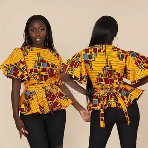 Bob Sleeve Retro Print Top