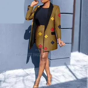 Blazer and Skirt Ankara Outfit