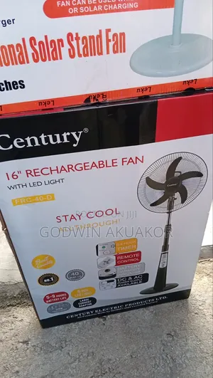 16 Inches Century Rechargeable Solar Fan