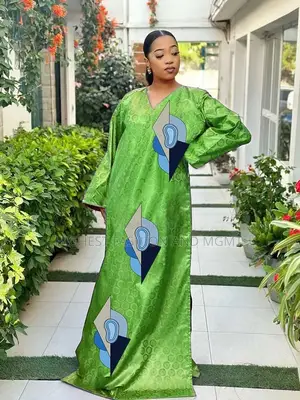 Embroidered Side Slit Boubou Gown