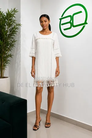 Elegant Boho Fringe Shift Dress
