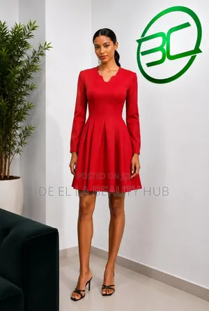 Red Flare Mini Dress