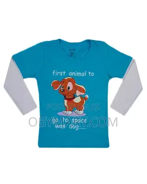 Dog Went to Space Top-Blue