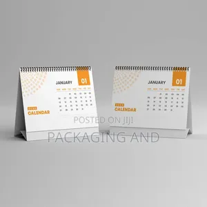 Printed Desktop Calendar for Offices, Work Desks (A5)