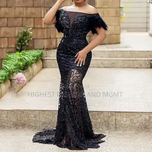 Lace Sequins Off Shoulder Mermaid Dress