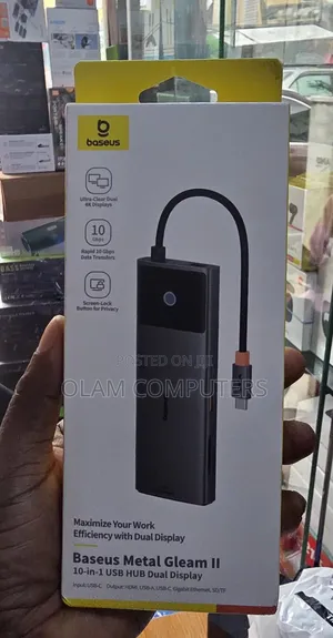 Baseus Metal Gleam 11 10-in-1 Usb Hub Dual Display